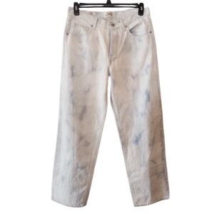 Universal Thread size 8 90’s baggy white & blue Tie-Dye jeans